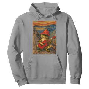 Funny Frog Hoodie Playing Guitar Van Gogh Starry Night Art Parody TS12 Sport Gray Print Your Wear