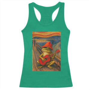 Funny Frog Racerback Tank Top Playing Guitar Van Gogh Starry Night Art Parody TS12 Irish Green Print Your Wear
