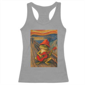 Funny Frog Racerback Tank Top Playing Guitar Van Gogh Starry Night Art Parody TS12 Sport Gray Print Your Wear