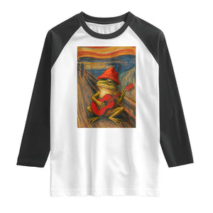Funny Frog Raglan Shirt Playing Guitar Van Gogh Starry Night Art Parody TS12 White Black Print Your Wear
