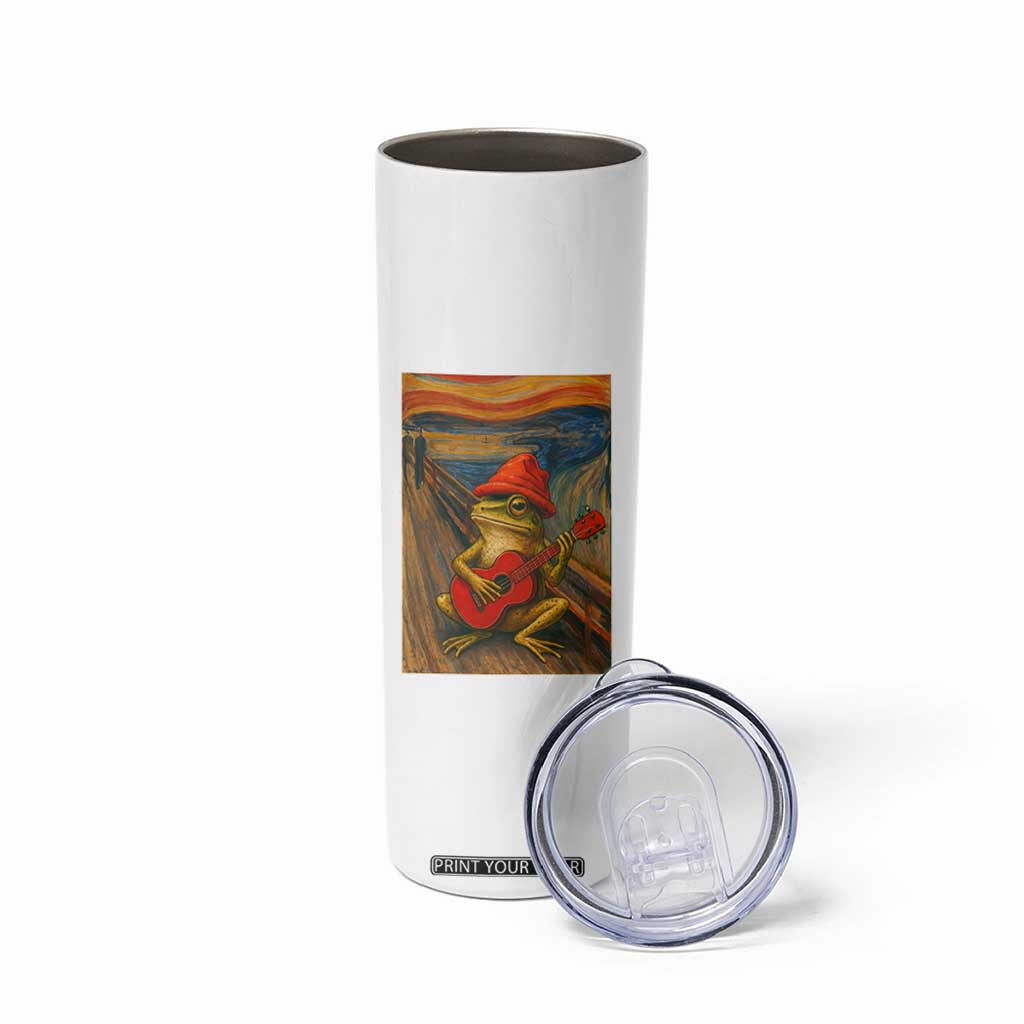 Funny Frog Skinny Tumbler Playing Guitar Van Gogh Starry Night Art Parody TS12 Print Your Wear