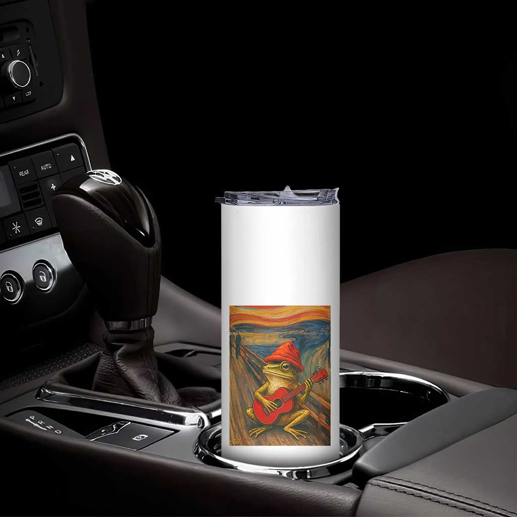 Funny Frog Skinny Tumbler Playing Guitar Van Gogh Starry Night Art Parody TS12 Print Your Wear