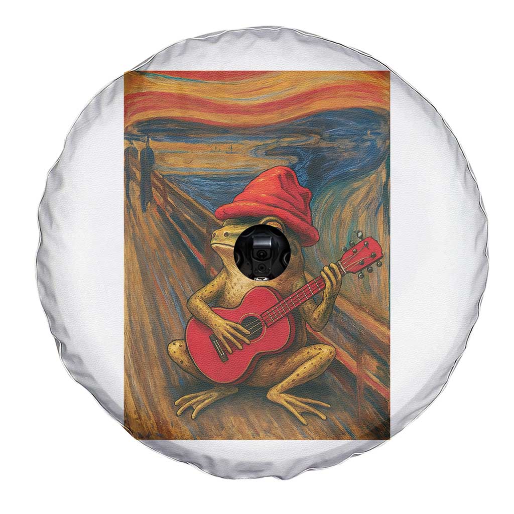 Funny Frog Spare Tire Cover Playing Guitar Van Gogh Starry Night Art Parody TS12 Print Your Wear