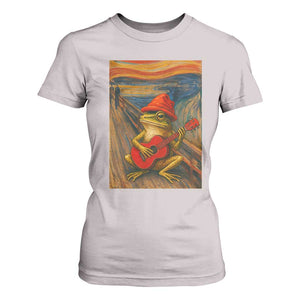 Funny Frog T Shirt For Women Playing Guitar Van Gogh Starry Night Art Parody TS12 Ice Gray Print Your Wear
