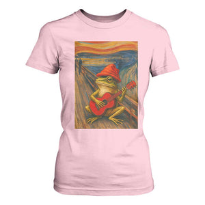 Funny Frog T Shirt For Women Playing Guitar Van Gogh Starry Night Art Parody TS12 Light Pink Print Your Wear