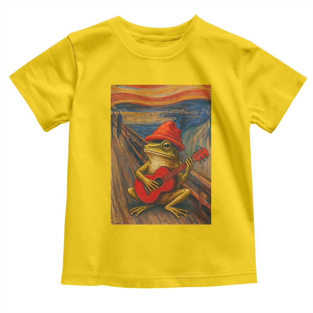 Funny Frog Toddler T Shirt Playing Guitar Van Gogh Starry Night Art Parody TS12 Daisy Print Your Wear