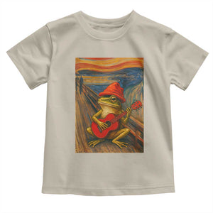 Funny Frog Toddler T Shirt Playing Guitar Van Gogh Starry Night Art Parody TS12 Sand Print Your Wear