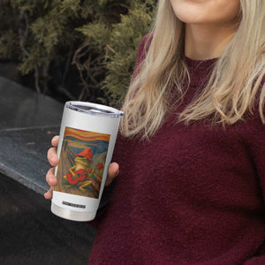 Funny Frog Tumbler Cup Playing Guitar Van Gogh Starry Night Art Parody TS12 Print Your Wear