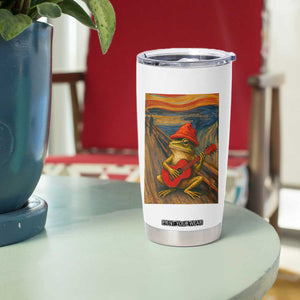 Funny Frog Tumbler Cup Playing Guitar Van Gogh Starry Night Art Parody TS12 Print Your Wear
