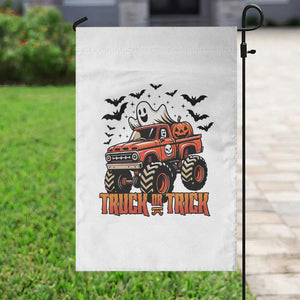 Truck Or Treat Ghost Racing Garden Flag Funny Halloween Monster Truck Lover TS12 Print Your Wear