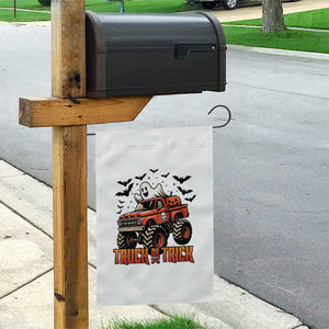 Truck Or Treat Ghost Racing Garden Flag Funny Halloween Monster Truck Lover TS12 Print Your Wear