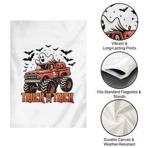 Truck Or Treat Ghost Racing Garden Flag Funny Halloween Monster Truck Lover TS12 Print Your Wear