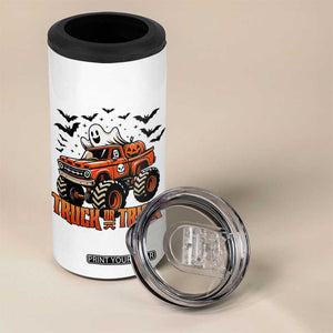 Truck Or Treat Ghost Racing 4 in 1 Can Cooler Tumbler Funny Halloween Monster Truck Lover TS12 Print Your Wear