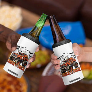 Truck Or Treat Ghost Racing 4 in 1 Can Cooler Tumbler Funny Halloween Monster Truck Lover TS12 Print Your Wear