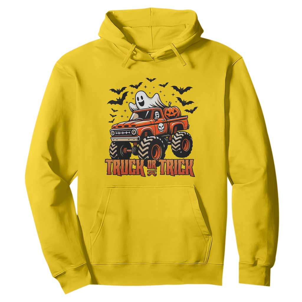 Truck Or Treat Ghost Racing Hoodie Funny Halloween Monster Truck Lover TS12 Daisy Print Your Wear