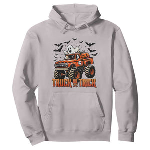 Truck Or Treat Ghost Racing Hoodie Funny Halloween Monster Truck Lover TS12 Ice Gray Print Your Wear