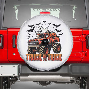 Truck Or Treat Ghost Racing Spare Tire Cover Funny Halloween Monster Truck Lover TS12 White Print Your Wear