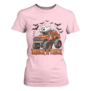 Truck Or Treat Ghost Racing T Shirt For Women Funny Halloween Monster Truck Lover TS12 Light Pink Print Your Wear