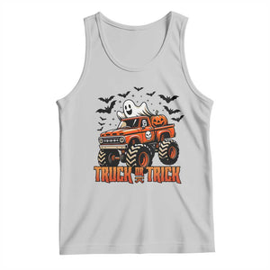 Truck Or Treat Ghost Racing Tank Top Funny Halloween Monster Truck Lover TS12 Ash Print Your Wear