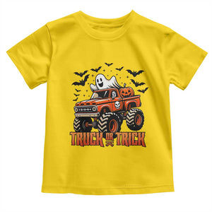 Truck Or Treat Ghost Racing Toddler T Shirt Funny Halloween Monster Truck Lover TS12 Daisy Print Your Wear