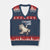 Funny Cat V-Neck Knit Sweater Vest I Do What I Want TS12 Navy Red Print Your Wear