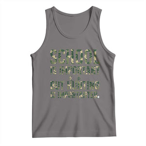 School Is Important But Hunting Is Importanter Tank Top Hunter Life Joke TS12 Deep Heather Print Your Wear