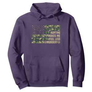Hunter Life Joke Hoodie Hunting Makes Me Feel Less Murdery TS12 Purple Print Your Wear