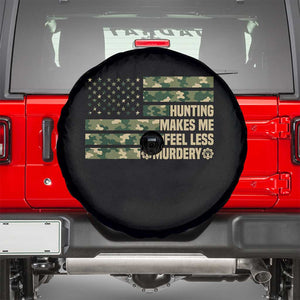 Hunter Life Joke Spare Tire Cover Hunting Makes Me Feel Less Murdery TS12 Black Print Your Wear