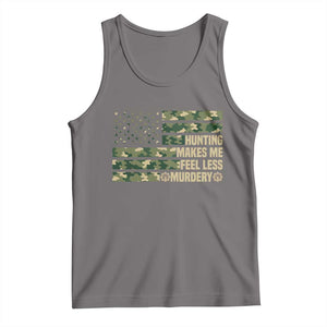 Hunter Life Joke Tank Top Hunting Makes Me Feel Less Murdery TS12 Deep Heather Print Your Wear