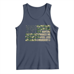 Hunter Life Joke Tank Top Hunting Makes Me Feel Less Murdery TS12 Navy Print Your Wear