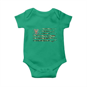 Hunting And Fishing Life Baby Onesie American Flag TS12 Irish Green Print Your Wear