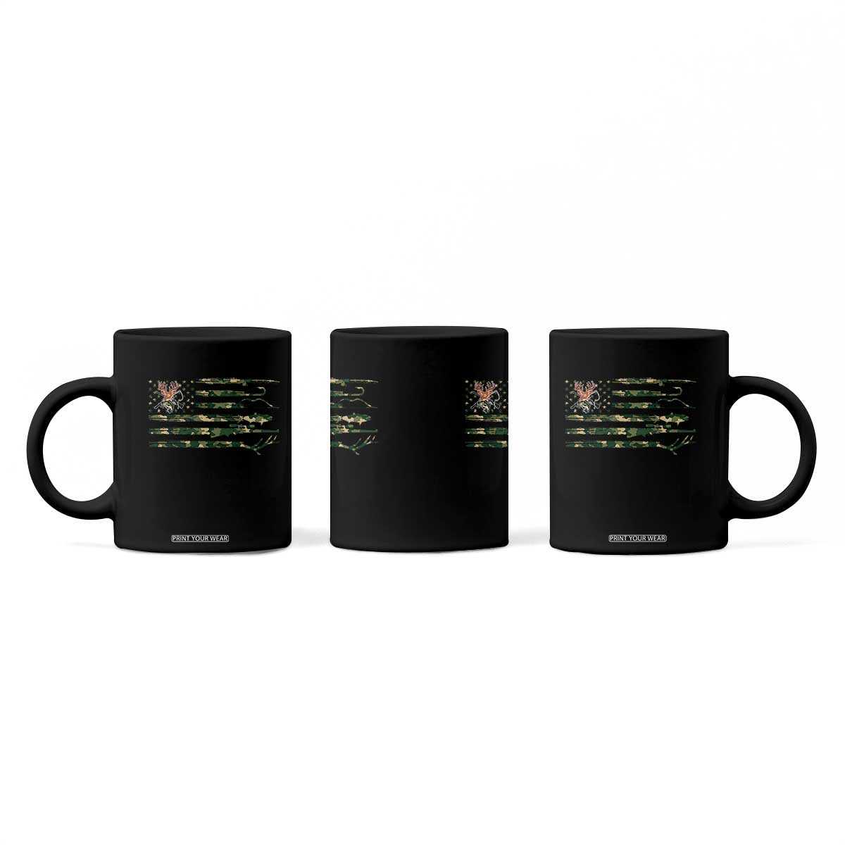 Hunting And Fishing Life Coffee Mug American Flag TS12 Print Your Wear