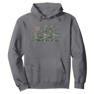 Hunting And Fishing Life Hoodie American Flag TS12 Charcoal Print Your Wear