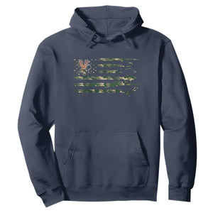 Hunting And Fishing Life Hoodie American Flag TS12 Navy Print Your Wear