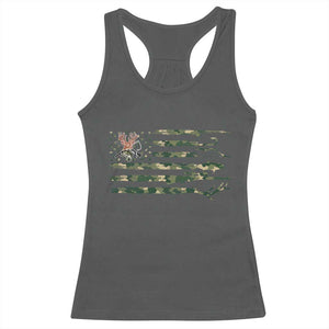 Hunting And Fishing Life Racerback Tank Top American Flag TS12 Dark Heather Print Your Wear