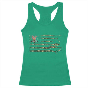 Hunting And Fishing Life Racerback Tank Top American Flag TS12 Irish Green Print Your Wear