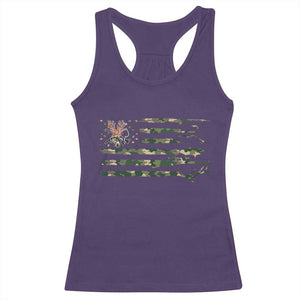Hunting And Fishing Life Racerback Tank Top American Flag TS12 Purple Print Your Wear