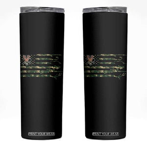 Hunting And Fishing Life Skinny Tumbler American Flag TS12 Black Print Your Wear