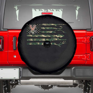 Hunting And Fishing Life Spare Tire Cover American Flag TS12 Black Print Your Wear