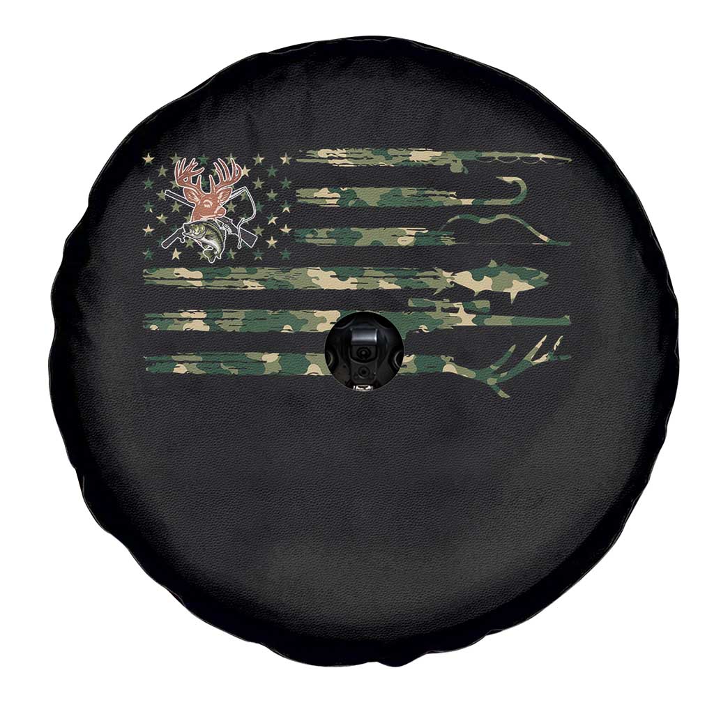 Hunting And Fishing Life Spare Tire Cover American Flag TS12 Print Your Wear