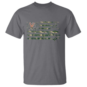 Hunting And Fishing Life T Shirt American Flag TS12 Charcoal Print Your Wear