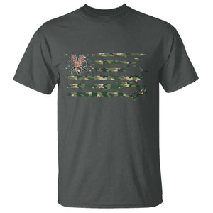 Hunting And Fishing Life T Shirt American Flag TS12 Dark Heather Print Your Wear
