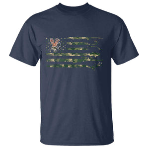 Hunting And Fishing Life T Shirt American Flag TS12 Navy Print Your Wear
