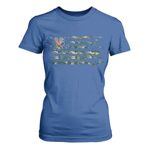 Hunting And Fishing Life T Shirt For Women American Flag - Print Your Wear