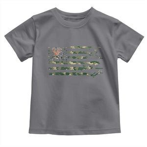 Hunting And Fishing Life Toddler T Shirt American Flag TS12 Charcoal Print Your Wear
