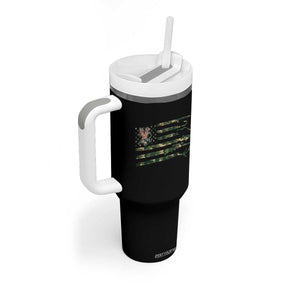 Hunting And Fishing Life Tumbler With Handle American Flag TS12 Print Your Wear