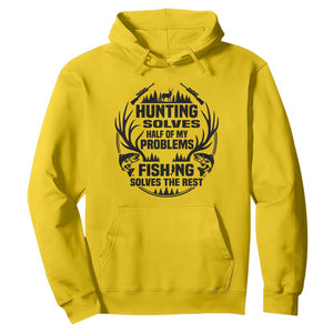 Hunter Fishermen Gifts Hoodie Fishing And Hunting Solve My Problems TS12 Daisy Print Your Wear