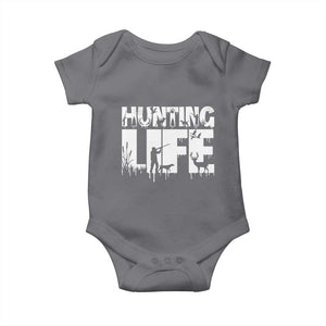 Hunting Life Baby Onesie Funny Hunter Gift TS12 Charcoal Print Your Wear
