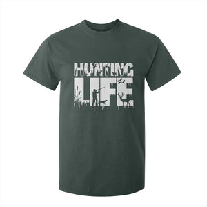 Hunting Life T Shirt For Kid Funny Hunter Gift TS12 Dark Forest Green Print Your Wear