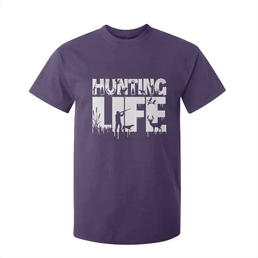 Hunting Life T Shirt For Kid Funny Hunter Gift TS12 Purple Print Your Wear